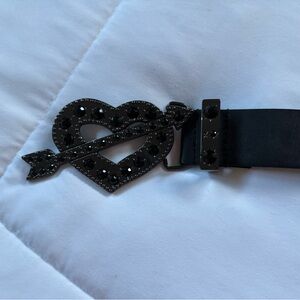 90s/y2k Betsey Johnson Black Leather Belt